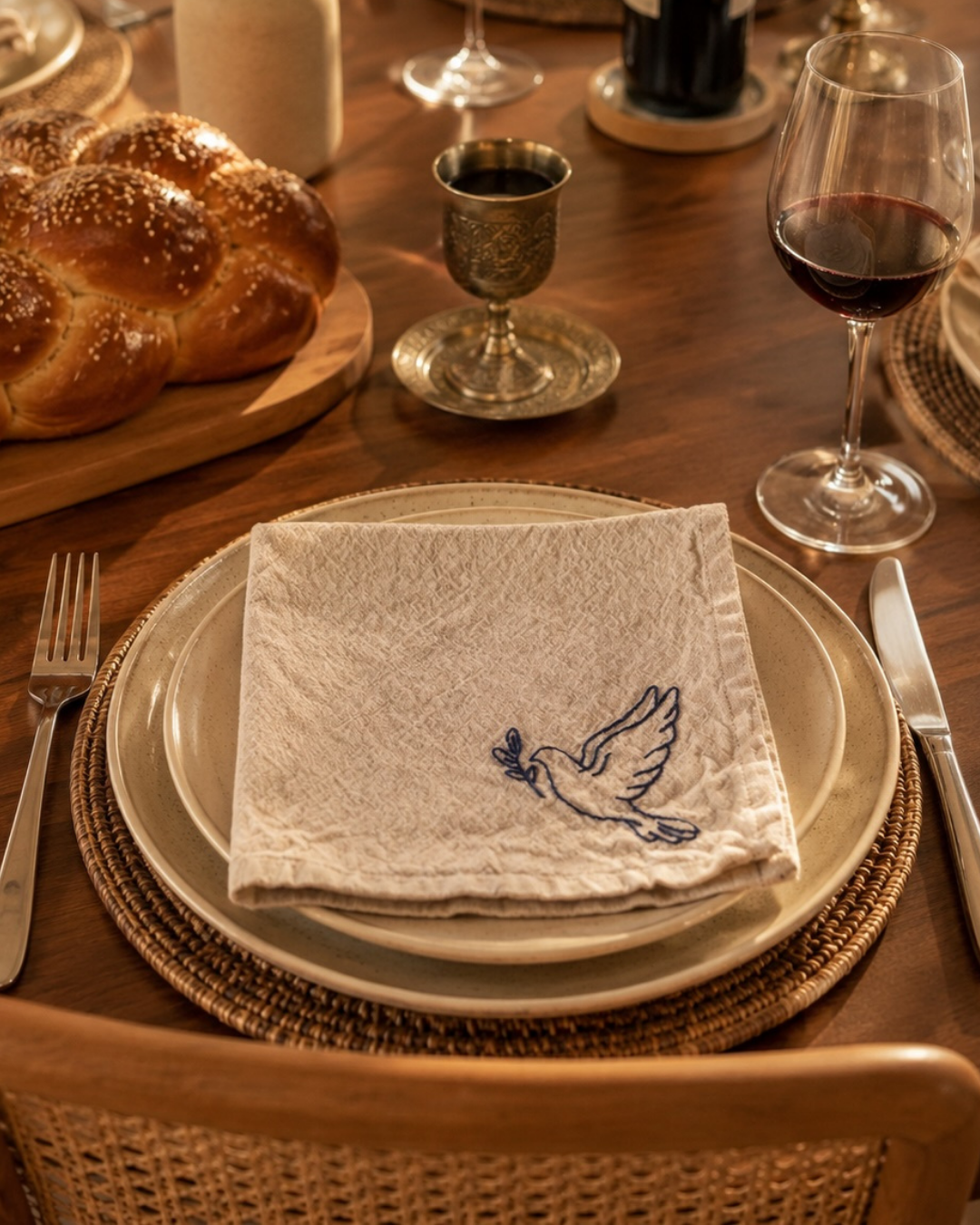 Shabbat Napkins (Set of 4)