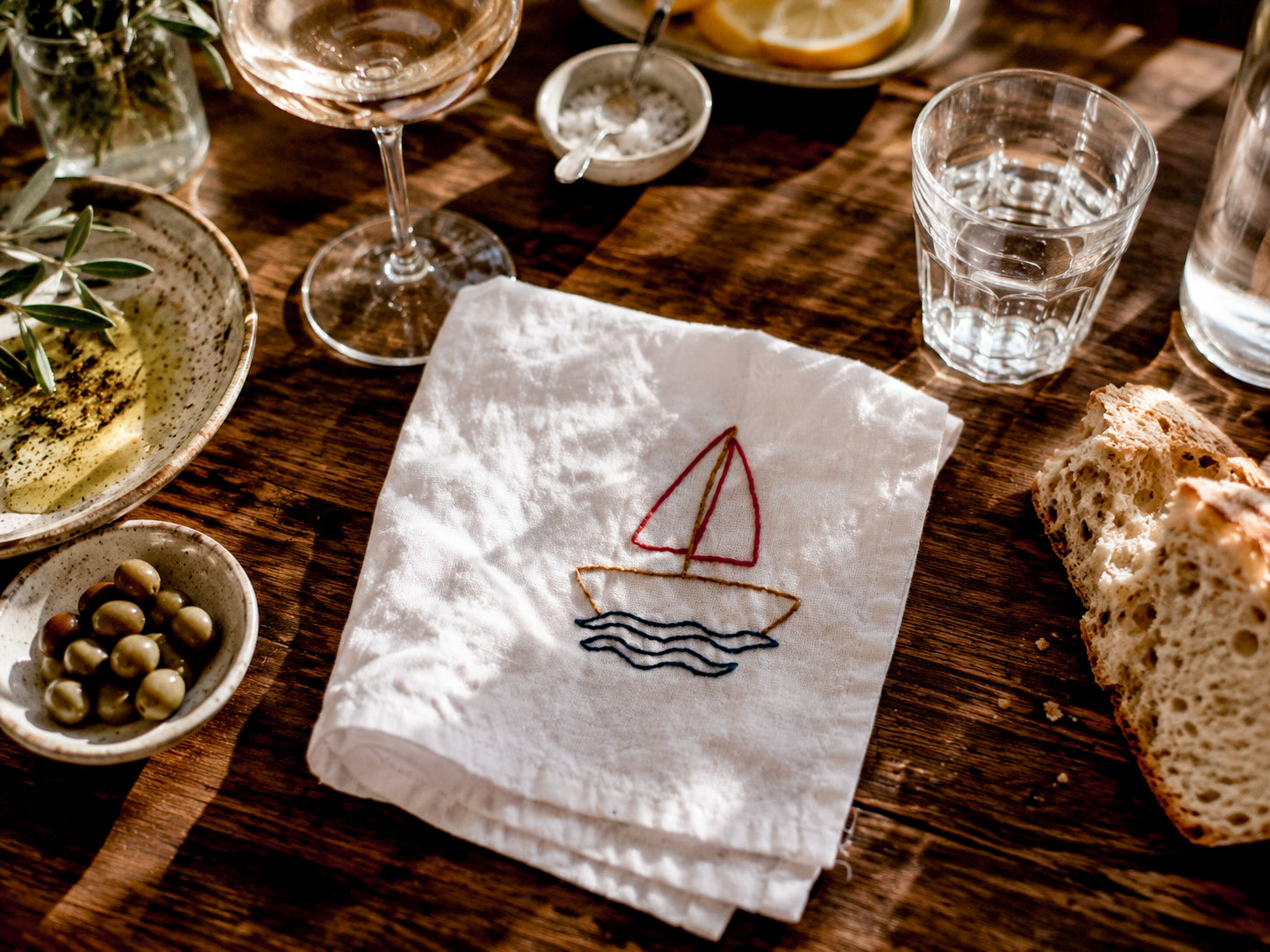 Perfect Day on the Mediterranean Napkins (Set of 8)